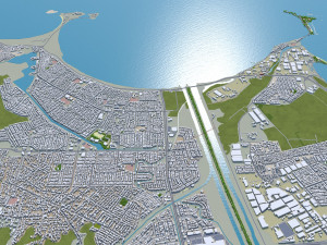Puerto city rico 200km 3D Model