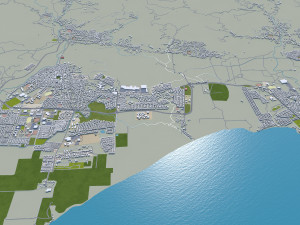 Puerto city rico 200km 3D Model