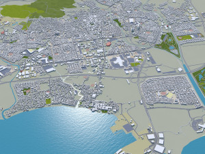 Puerto city rico 200km 3D Model