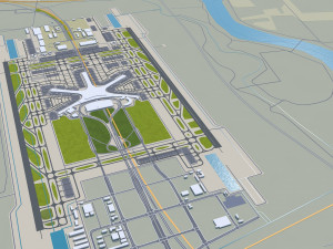 Qingdao city china 250km 3D Model