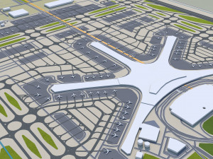 Qingdao city china 250km 3D Model