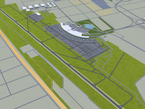 Qingdao city china 250km 3D Model