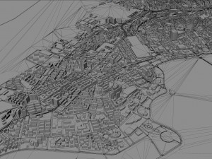 Qingdao city china 250km 3D Model