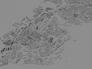 Qingdao city china 250km 3D Model