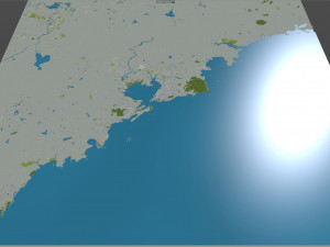 Qingdao city china 250km 3D Model