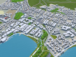 Queenstown cromwell alexandra city new zealand 80km 3D Model