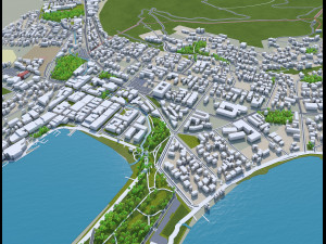 Queenstown cromwell alexandra city new zealand 80km Model 3D