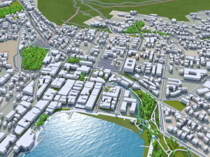 Queenstown cromwell alexandra city new zealand 80km 3D Model