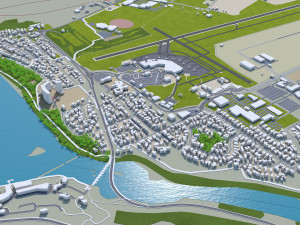 Queenstown cromwell alexandra city new zealand 80km Model 3D