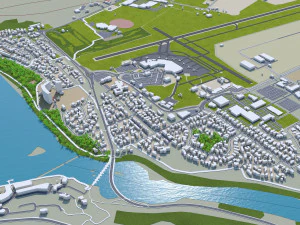 Queenstown cromwell alexandra city new zealand 80km 3D Model