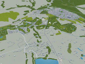 Queenstown cromwell alexandra city new zealand 80km 3D Model