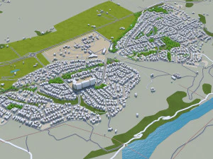 Queenstown cromwell alexandra city new zealand 80km 3D Model