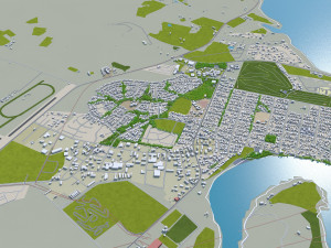 Queenstown cromwell alexandra city new zealand 80km Model 3D
