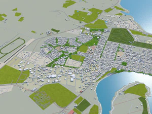 Queenstown cromwell alexandra city new zealand 80km 3D Model