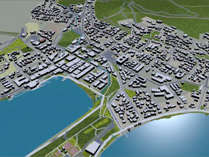 Queenstown cromwell alexandra city new zealand 80km 3D Model