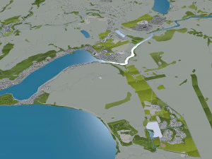 Queenstown cromwell alexandra city new zealand 80km 3D Model