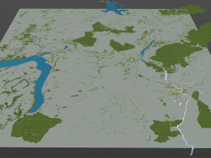 Queenstown cromwell alexandra city new zealand 80km 3D Model