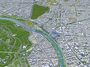 Santiago city 60km 3D 模型
