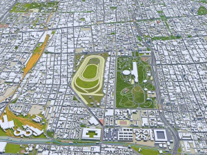 Santiago city 60km 3D Model