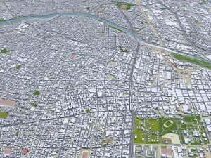 Santiago city 60km 3D Model