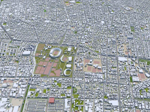 Santiago city 60km 3D Model