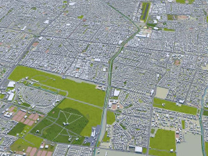 Santiago city 60km 3D Model