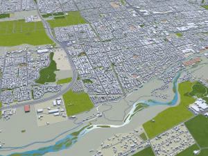 Santiago city 60km 3D Model