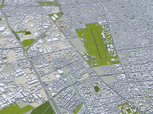 Santiago city 60km 3D Model