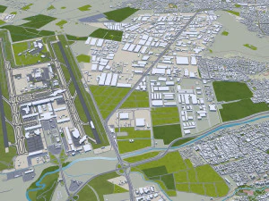 Santiago city 60km 3D Model