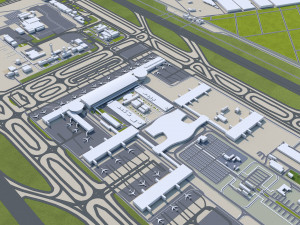 Santiago city 60km 3D 模型