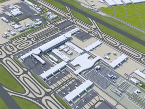 Santiago city 60km 3D Model