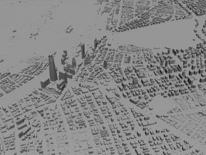 Santiago city 60km 3D Model