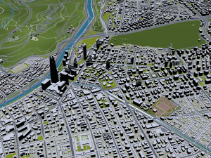 Santiago city 60km 3D 模型