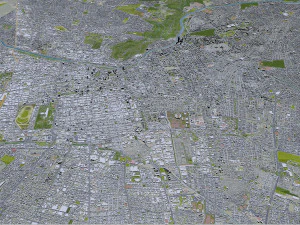 Santiago city 60km 3D Model