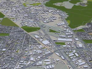 Santiago city 60km 3D Model