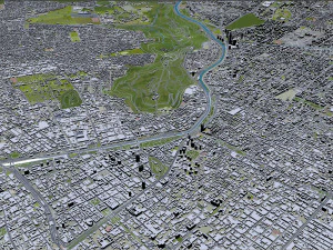 Santiago city 60km 3D Model
