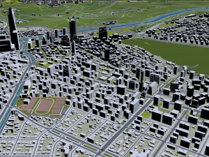 Santiago city 60km 3D Model
