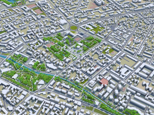 Simferopol city crimean peninsula 40km 3D Model