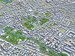 Miasto Symferopol na P&oacute;łwyspie Krymskim 40 km Model 3D