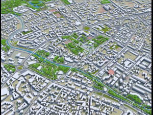 Simferopol city crimean peninsula 40km 3D Model