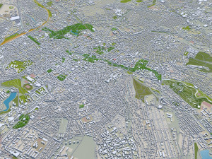 Simferopol city crimean peninsula 40km 3D Model