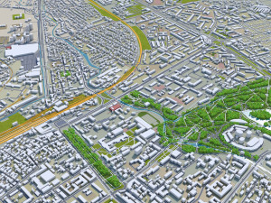Simferopol city crimean peninsula 40km 3D Model
