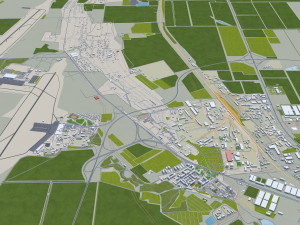 Simferopol city crimean peninsula 40km 3D Model
