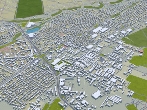 Simferopol city crimean peninsula 40km 3D Model