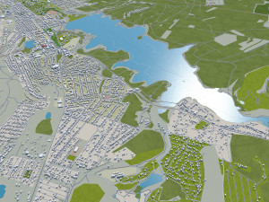 Simferopol city crimean peninsula 40km 3D Model