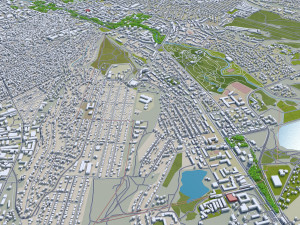 Simferopol city crimean peninsula 40km 3D Model