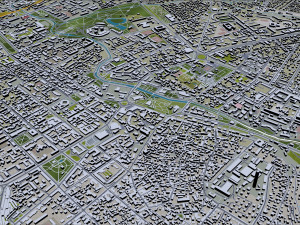 Simferopol city crimean peninsula 40km 3D Model