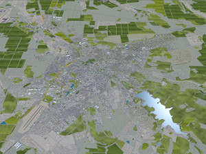 Simferopol city crimean peninsula 40km 3D Model