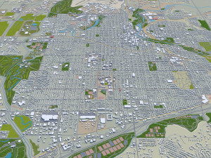 Sioux falls city south dakota usa 40km 3D 모델