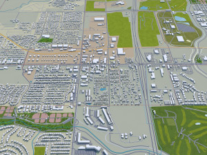 Sioux falls city south dakota usa 40km 3D 모델